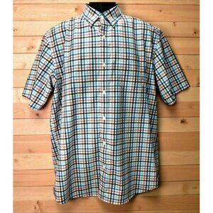 L.L. Bean Men's Plaid‎ Traditional-Fit Short Sleeve Shirt Large